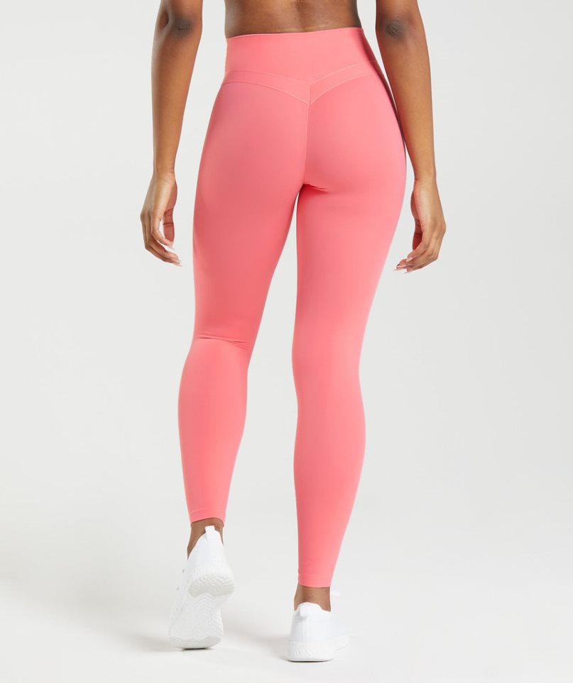 Legginsy Gymshark Whitney High Rise Damskie Różowe | PL 802ZCU